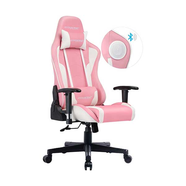 GTRACING Gaming Chair with Speakers Pink Cherry Blossom 【Limited Edition】