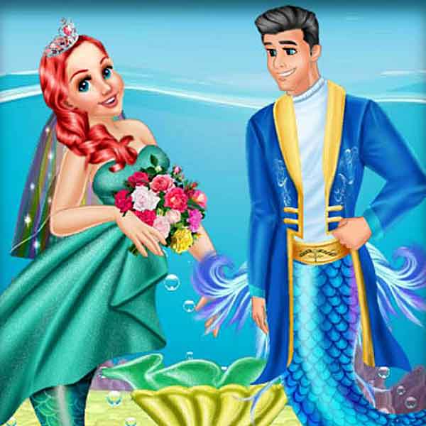 Ariel And Eric Wedding Play this game online on GamesEverytime!