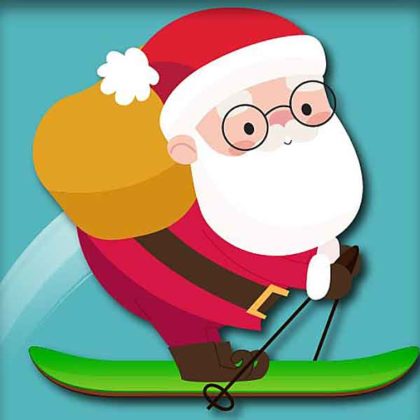 Avalanche Santa Ski Xmas