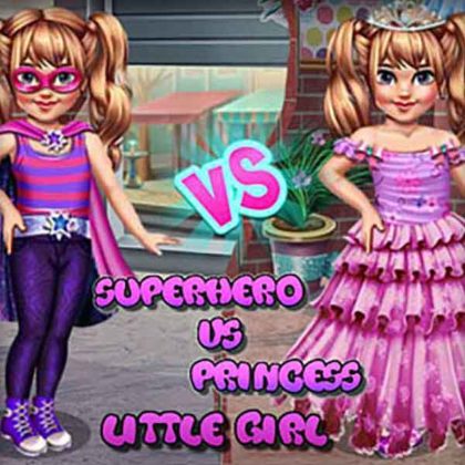 Little Girl Superhero Vs Princess