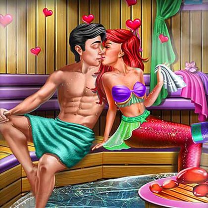 Mermaid Sauna Flirting