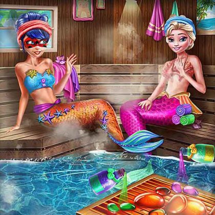 Mermaids BFFS Realife Sauna