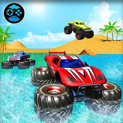 Monster truck Water Surfing Truck Racing Games